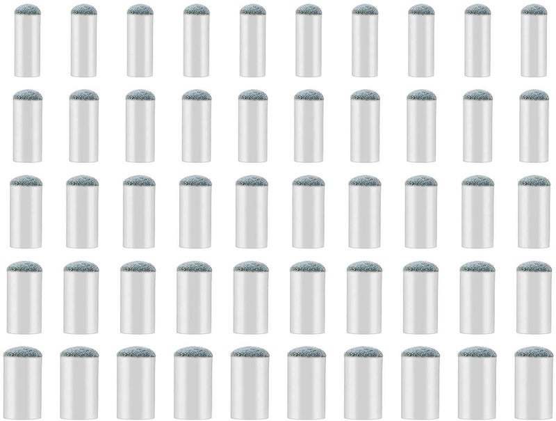 Savita 50 Pieces Assorted Pool Billiard Cue Tips Pool Stick Tips Replacements Compatible with 9mm, 10mm, 11mm, 12mm, 13mm Cue Tips - Image 1